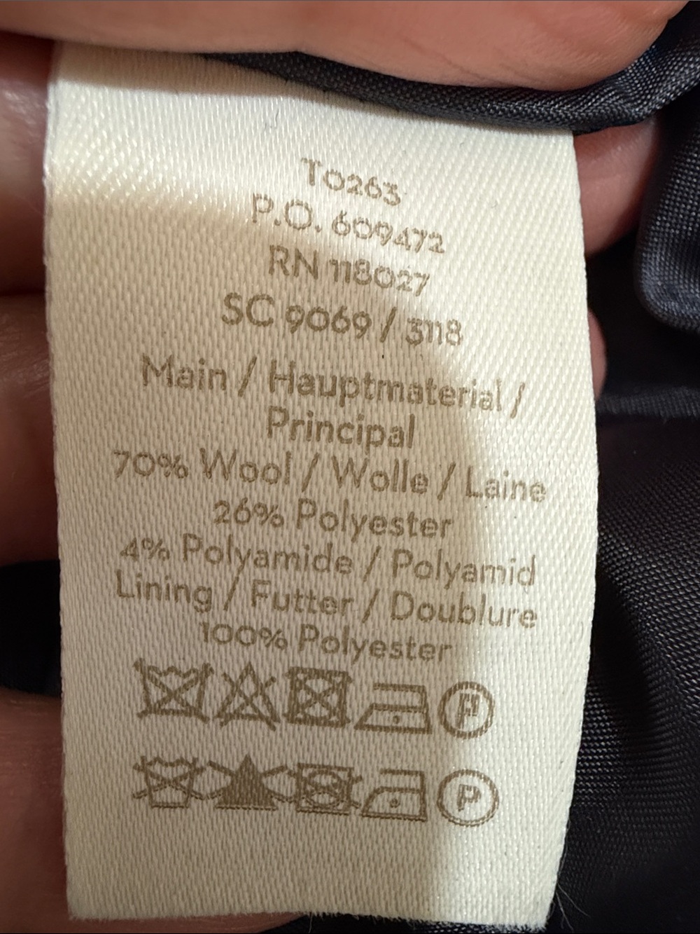 Boden Melina Paper bag Skirt - Wool Navy Sz 16 - Picture 9 of 10